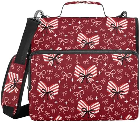 Zipper Binder Bag 3 Ring File Folder Portfolio Organizer Zippered Binder Bags by Emelivor