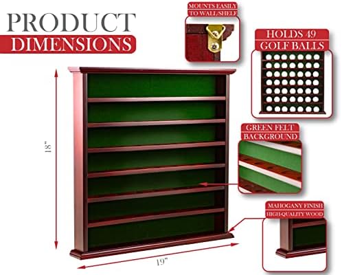 Mahogany Golf Ball Display Cabinet - Image 3