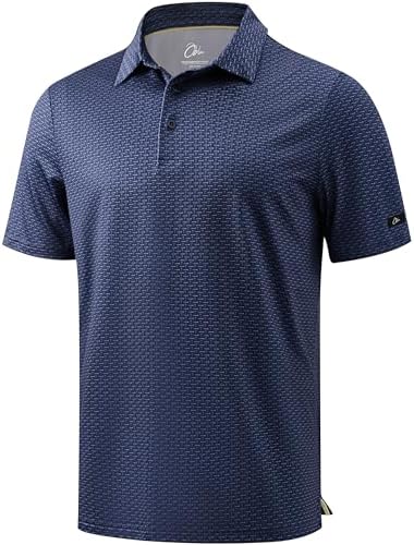 Obla Men's Golf Shirt Short Sleeve Dry Fit Collared Polo Shirts by OBLA