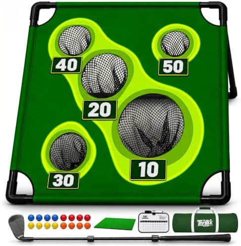 Golf Cornhole Game, Indoor and Outdoor Backyard Golf Chipping Game by ThrillixPlay