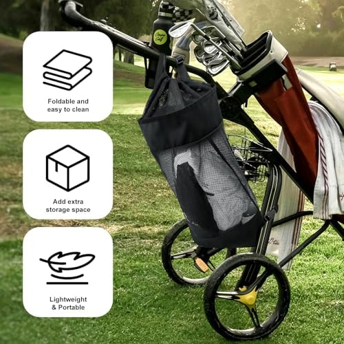 Golf Push Cart Storage Organizer Bag, Oxford & Mesh Construction - Image 2