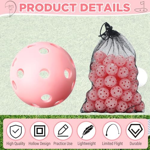 MiniInflat 80 Pcs Practice Golf Balls Plastic 42mm - Image 3