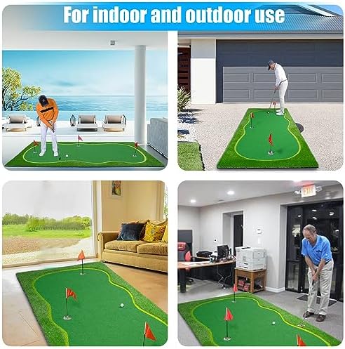 Golf Putting Green Mat, Golf Practice Training Mat - Image 5