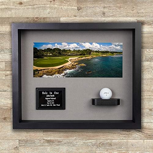 Hole in One Shadowbox and Golf Ball Display Case | Personalized Engraved Plate - Image 5