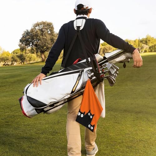 Black Cat Golf Towel Microfiber - Image 7