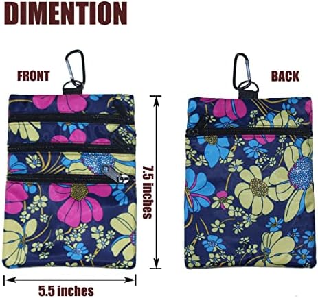 Golf valuables pouch, zipper golf ball bag - Image 2