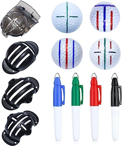 Precision 8 Pack Golf Ball Marker Golf Ball Line Drawing Marker 4Golf Ball by CUALFEC