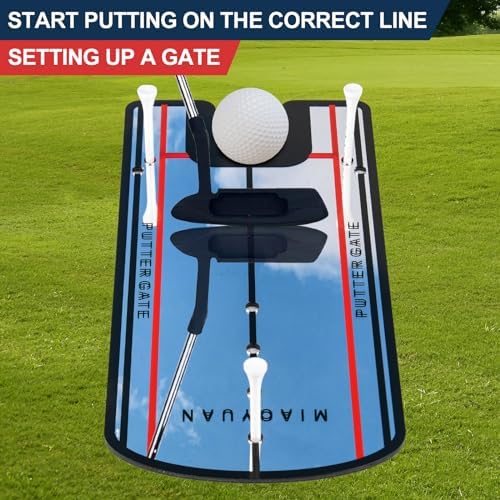 Golf Putting Alignment Mirror & Putting Cup Set – Portable Indoor Outdoor - Image 2