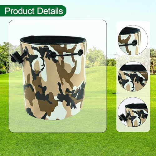 harayaa Golf Ball Bag Golf Equipment Bag Drawstring Pouch Holder Waterproof - Image 3