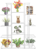 5 Tier 14 Potted White Metal Large Plant Stand Indoor Outdoor Flower Pot by MTBGarden