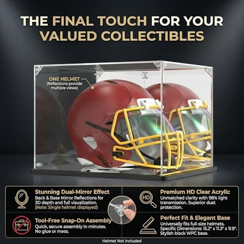 Full Size Football Helmet Display Case - Image 2