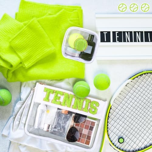 Hillban 2 Pcs Tennis Gift Makeup Cosmetic Bag Tennis Accessories - Image 3