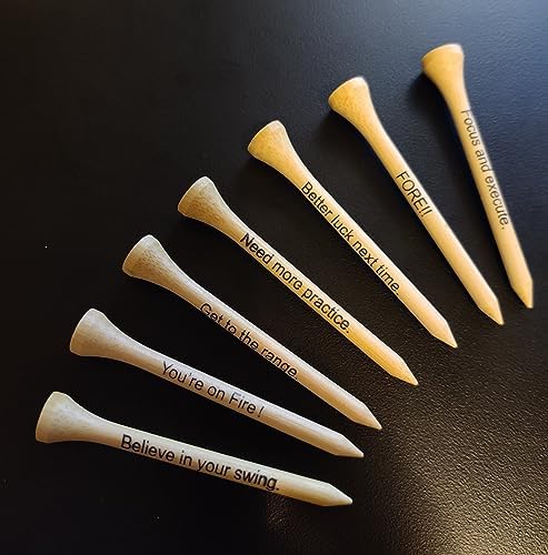 | Pack of 50 Bamboo 2 3/4" Golf Tees | Each Golf Tee Printed - Image 4