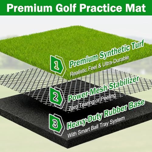 Golf Mat 5x4ft, 26-50mm Golf Hitting Mat - Image 4