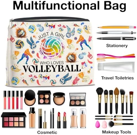 YeleY Volleyball Lover Gift Makeup Bag - Image 4