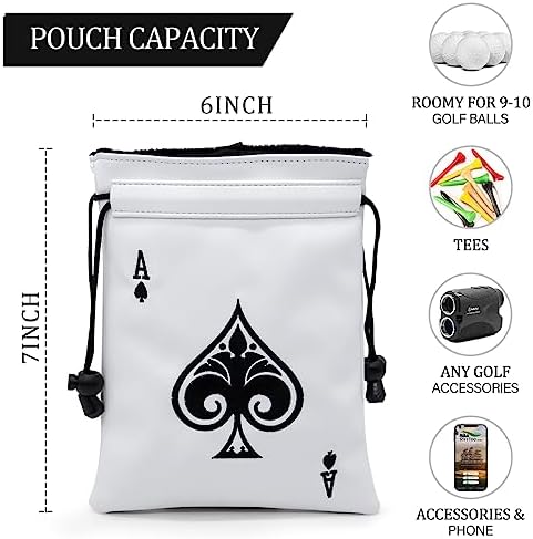 montela golf Valuables Pouch, Ace Poker Golf Bag Pouch - Image 2