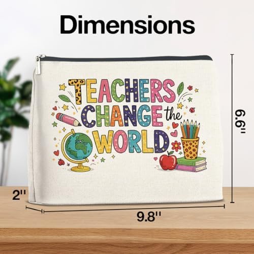 Teacher Gift Makeup Bag, Teacher Appreciation Cosmetic Pouch - Image 2