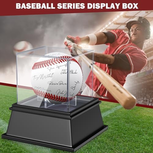 Leffis 2 Pack Baseball Display Case, Acrylic Baseball Holder Display Box - Image 2