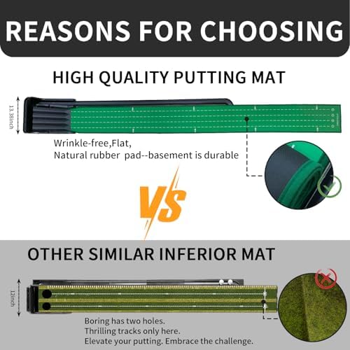 Crestgolf Golf Putting Mat, Automatic Ball Return - Image 4