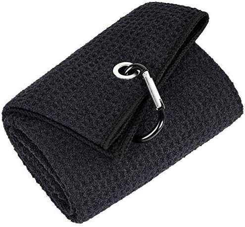 Mile High Life Microfiber Golf Towel, Waffle Pattern w Clip, Super Absorbent by MileHighLife