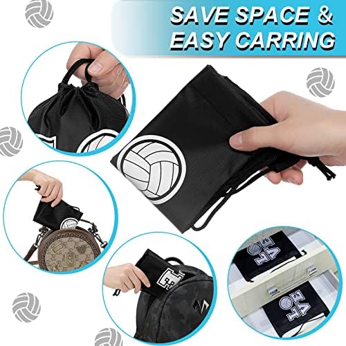 Shappy 12 Pieces Volleyball Drawstring Bags Bulk Small Sport Goodie Bags Snack - Image 3