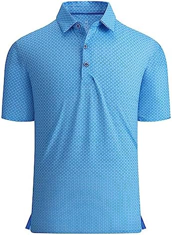 Alex Vando Mens Golf Shirt Moisture Wicking Print Performance Polo Shirt by AlexVando