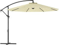 Outsunny 10' Cantilever Hanging Tilt Offset Patio Umbrella | UV & Water by Outsunny