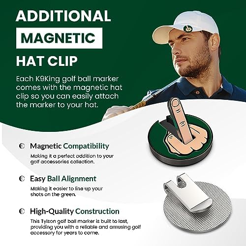Ultimate Middle Finger Golf Ball Marker | Magnetic Hat Clip | Alignment Ball - Image 4