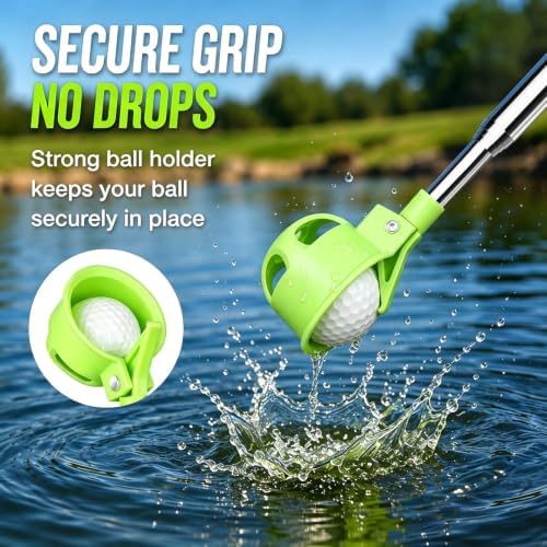 Golf Ball Retriever for Water，9Ft/12Ft/14.5Ft/16.3Ft Telescopic Stainless Steel - Image 6