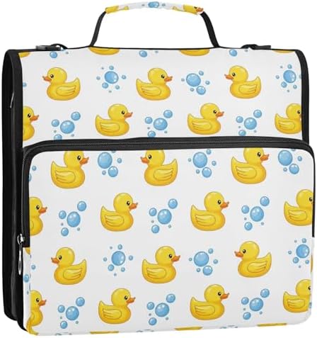 Zipper Binder Bag 3 Ring File Folder Portfolio Organizer Zippered Binder Bags - Image 4