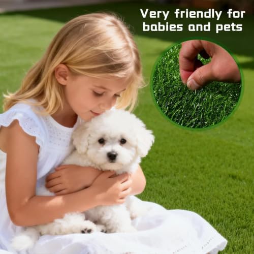 Artificial Grass Indoor Outdoor Turf Rug, 7Ft x 15Ft Soft and Durable High - Image 3
