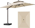 9x12FT Cantilever Patio Umbrella Heavy-Duty Aluminum | 360° Rotating Double by ZLACUIU