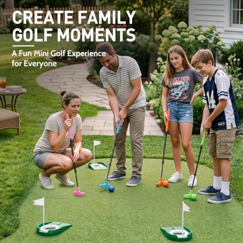 Mini Golf Set - 4 Adjustable Golf Putters, Putt Putt Golf Set - Kids Clubs - Image 2