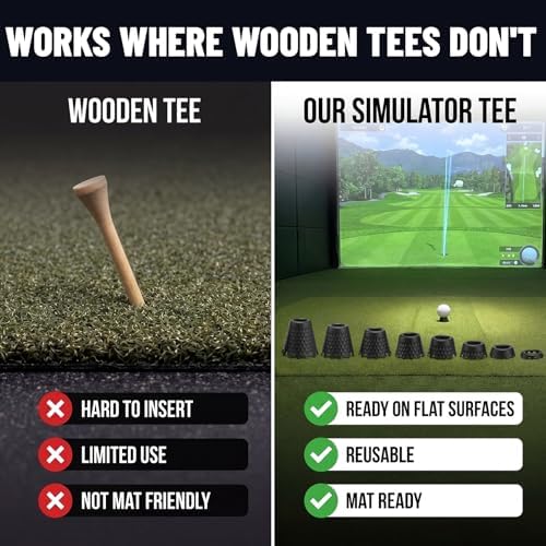 Plastic Golf Simulator Tees, 1/4 to 2 Inch - Image 6