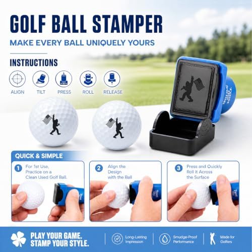 Golf Ball Stamp Marker – Self-Inking Stamper - Image 3
