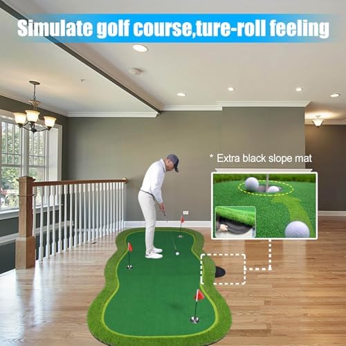 Golf Putting Green Mat, Golf Practice Training Mat - Image 3