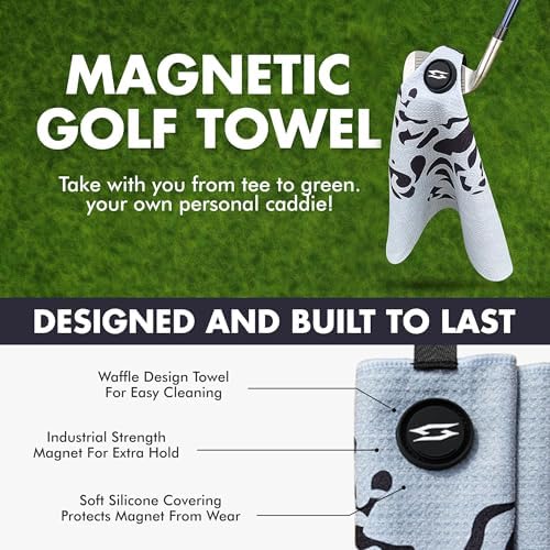 Magnetic Golf Towel 16x24 Waffle Weave - Image 5