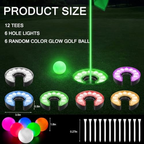 24Pcs LED Golf Hole Lights for Night Putting Green - Image 2