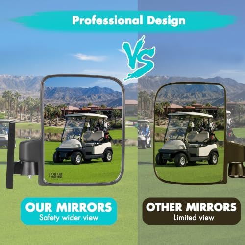 10L0L Golf Cart Mirror, Extra Large Side Rear View Universal - Image 4