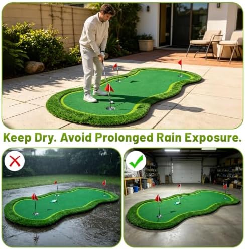 Bearwill Golf Putting Green, 5 x 10ft Golf Practice Putting Mat - Image 7