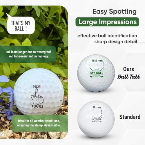 Golf Ball Stamp Self-Inking, Waterproof, Not Yours Middle Finger - Image 3