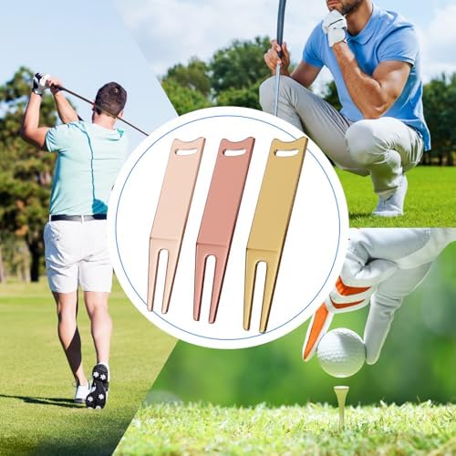 3 Pcs Metal Golf Divot Repair Tool Bending Golf Divot Fork Portable Fairway - Image 6