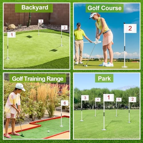 10 Set Golf Flagsticks Putting Green Flags - Image 5