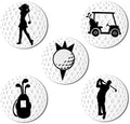 Myartte Creative Golf Ball Marker Soft Enamel Golf Markers 24.4MM Assorted 5 Pcs by Myartte