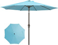 JEAREY 9FT Outdoor Patio Umbrella, Market Umbrella, Sky Blue | Outdoor Table by JEAREYOutdoorsCollection