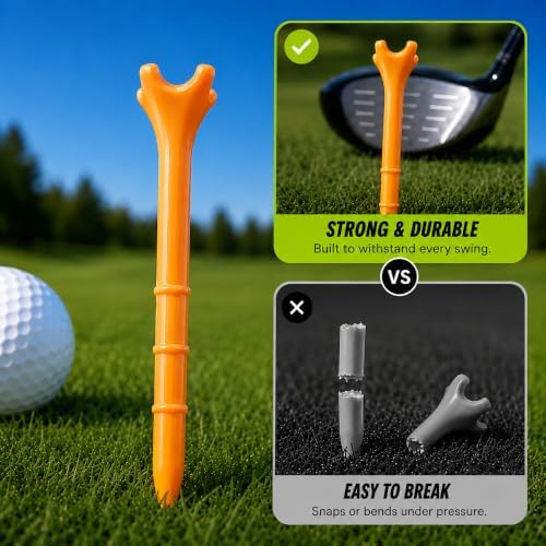 100/150 Pack Professional Plastic Golf Tees 3-1/4", Premium Durable Golf Tee - Image 5