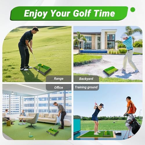 LYDARZ Portable & Foldable Golf Practice Mat – Dual-Turf Golf Hitting Mat - Image 5