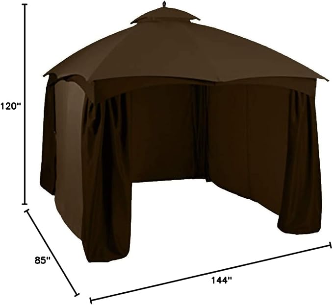 ABCCANOPY Universal Gazebo Replacement Curtain 10'x12' - Image 6