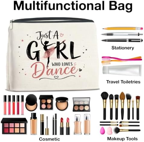YeleY Dance Makeup Bag, Just A Girl Who Loves Dance Cosmetic Pouch - Image 4