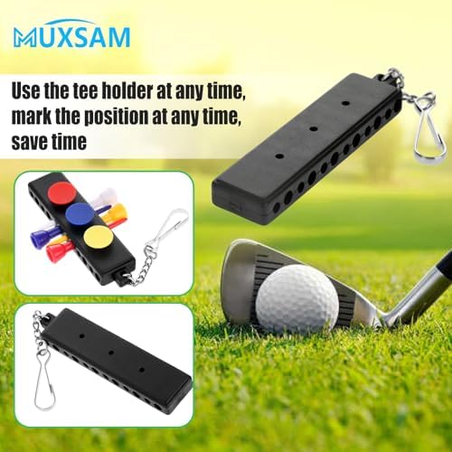 MUXSAM Black Golf Tee Holder for Bag - Image 6